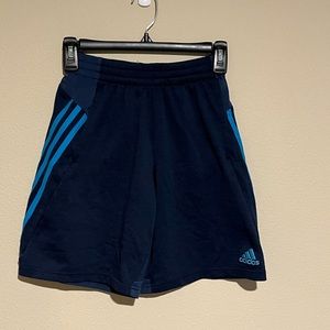 Boys Blue Adidas Running Shorts